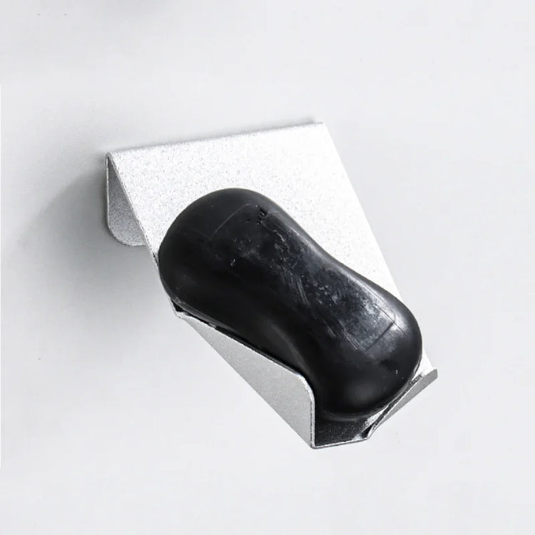 Porte-savon autocollant finition silver - Design moderne adhérence parfaite