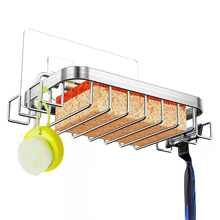 Porte-savon avec crochet multifonctionnel organisateur intelligent - base antidérapante design épuré optimise espace vertical