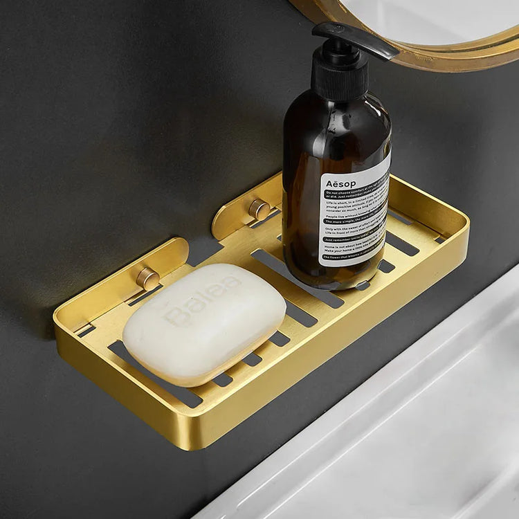 Porte-savon doré premium opulence raffinée éclat précieux salle de bain palatiale luxueuse
