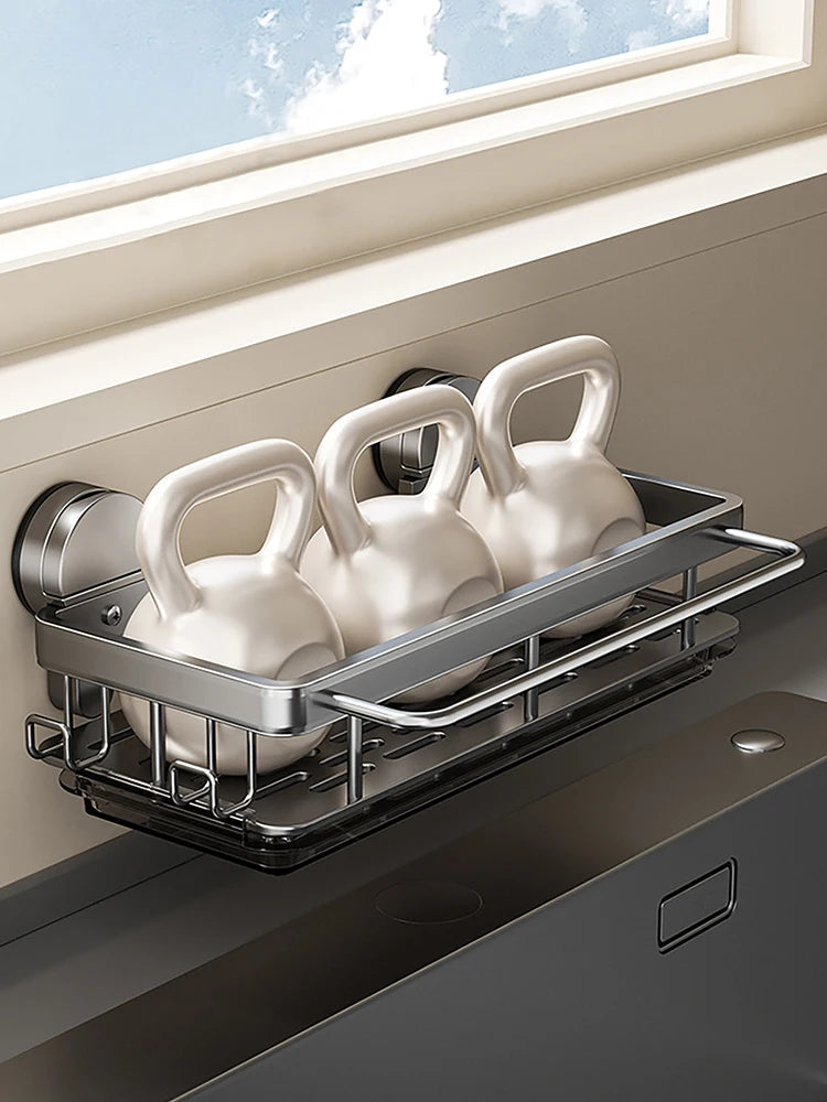 Porte-savon fer inox premium vue détaillée industriel robuste durable moderne résistant 650g massif stable salle de bain