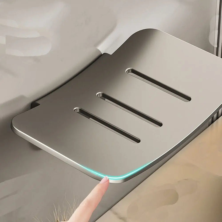 Porte-savon métal haute qualité style industriel - Accessoire décoratif salle de bain moderne finition texturée résistante