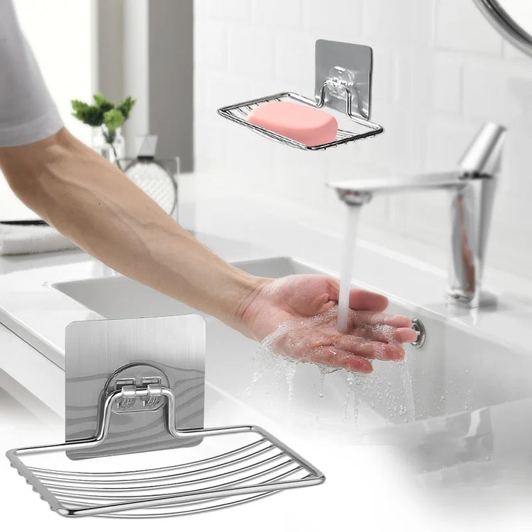 Support savon lavabo fonctionnel - Porte-savon évier moderne système drainage efficace accessoire salle de bain