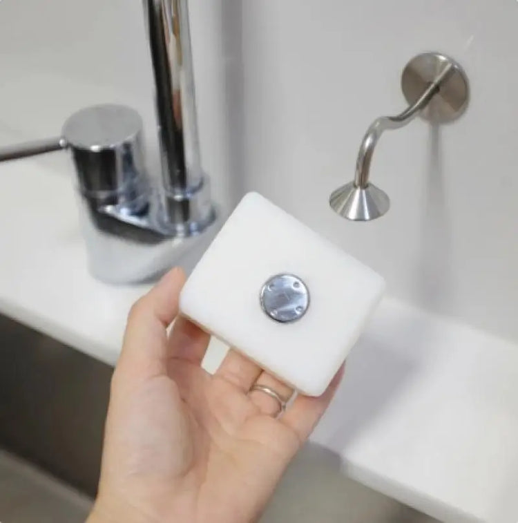 Support mural savon dimensions optimisées - Solution rangement intelligent salle de bain