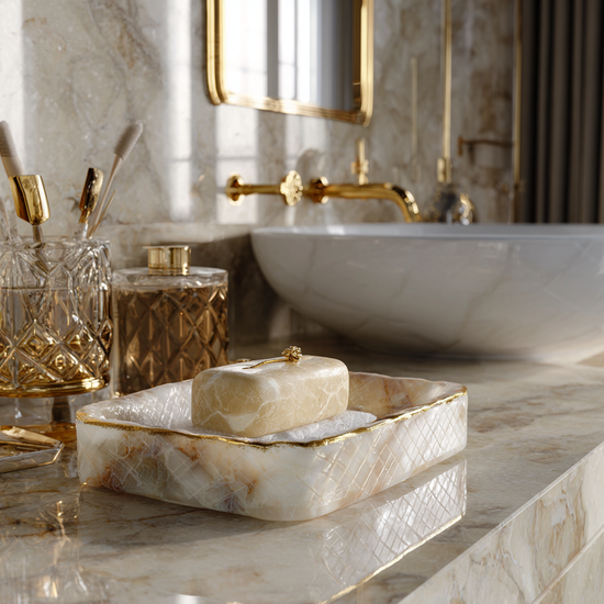 Porte-savon en marbre : le détail luxe qui change votre salle de bain