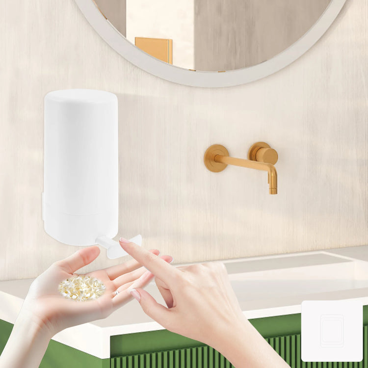 Distributeur liquide vaisselle 2-en-1 capacité optimale - Pompe ergonomique et rangement éponge
