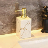 Distributeur pompe savon liquide polyvalent - Accessoire hygiène moderne capacité généreuse rechargement facile
