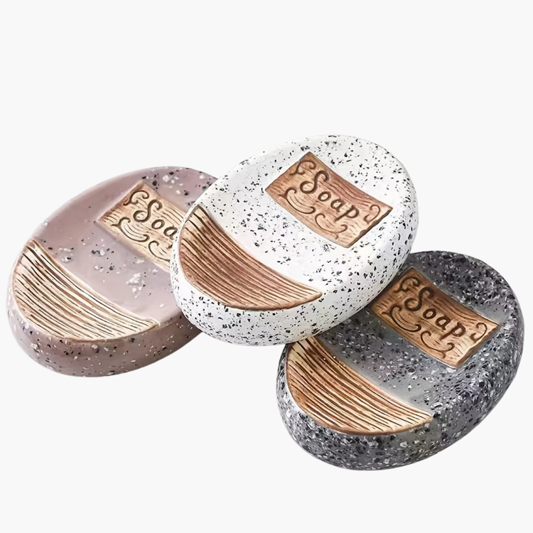 Distributeur savon céramique luxe design marbre doré noir élégant - forme ovale moderne couvercle finition dorée double paroi durable