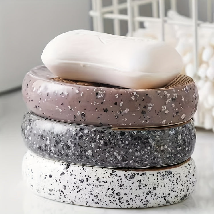 Distributeur savon céramique luxe texture marbre élégante sophistiquée - bords arrondis décoratif fonctionnel salle de bain douche lotion
