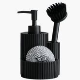 Distributeur savon cuisine premium pompe évier hygiénique résistant graisses 689g stable fixation sécurisée plan travail cuisine