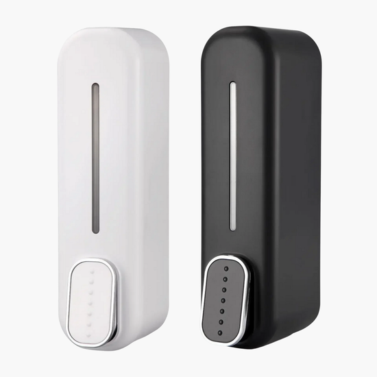 Distributeur savon mural premium pompe ergonomique élégant moderne durable fixation murale hygiène sophistiquée salle de bain