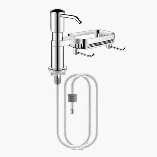 Distributeur savon évier cuisine premium pompe liquide hygiénique - Résistant graisses accessoire moderne professionnel