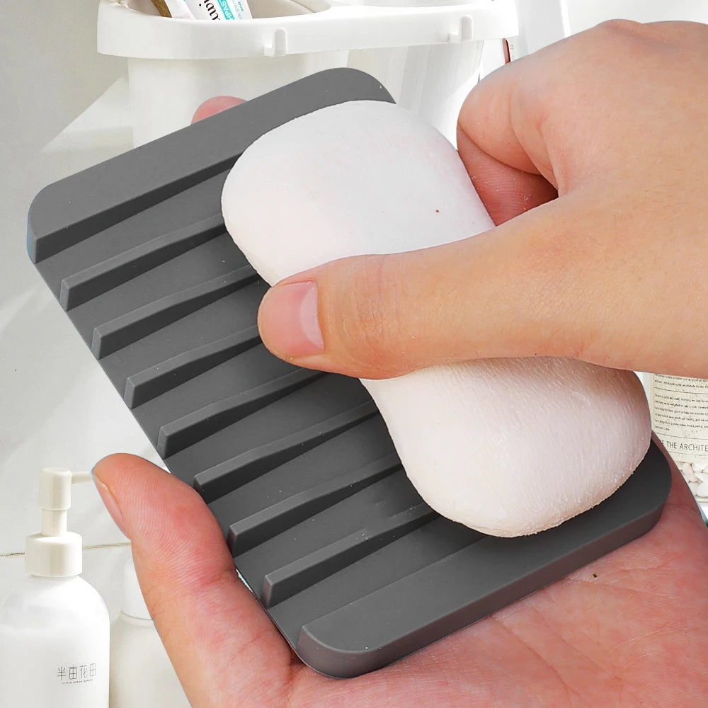 Finition élégante du porte-savon gris premium - Accessoire salle de bain design moderne de qualité
