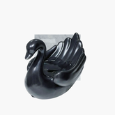 Finition premium porte-savon cygne artistique matériau noble accessoire luxe salle de bain