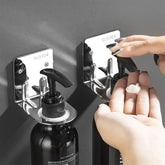 Installation porte-savon gel douche premium, fixation murale pour flacons shampoings et gels
