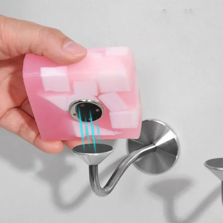 Installation porte-savon magnétique sans perçage - Fixation aimant haute performance
