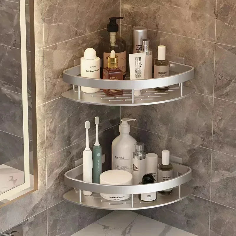 Porte-savon angle douche design compact fonctionnel - gain de place rangement discret coins perdus
