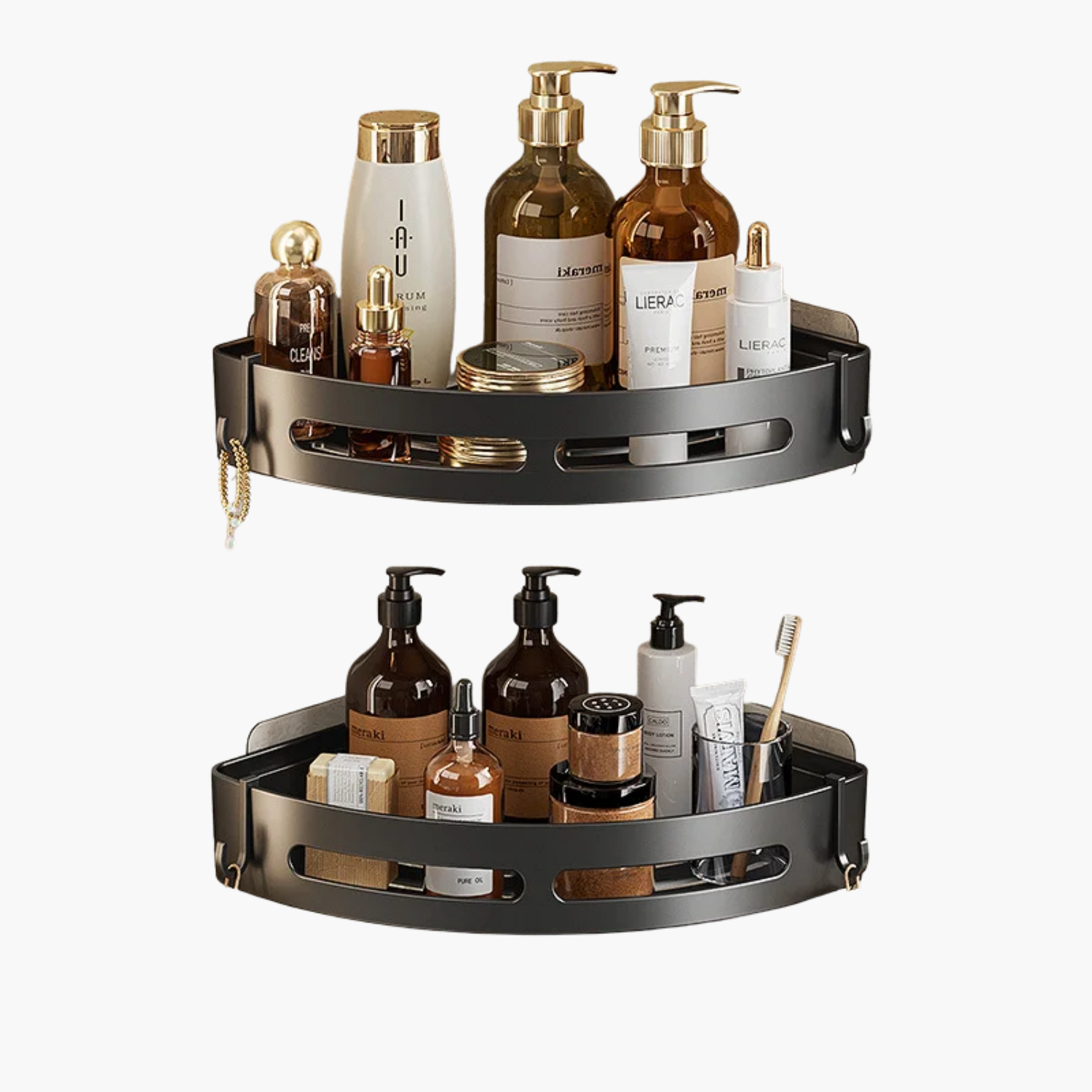 Porte-savon angle douche premium utilisation antidérapant gain place optimisé moderne surface texturée adhérence parfaite salle de bain