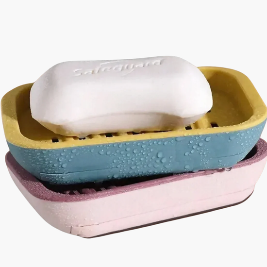 Porte-savon avec trou de drainage blanc - évacuation eau optimale salle de bain - design moderne antidérapant