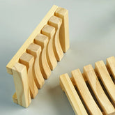 Porte-savon bambou naturel texture antidérapante - Accessoire douche écologique résistant humidité finition premium
