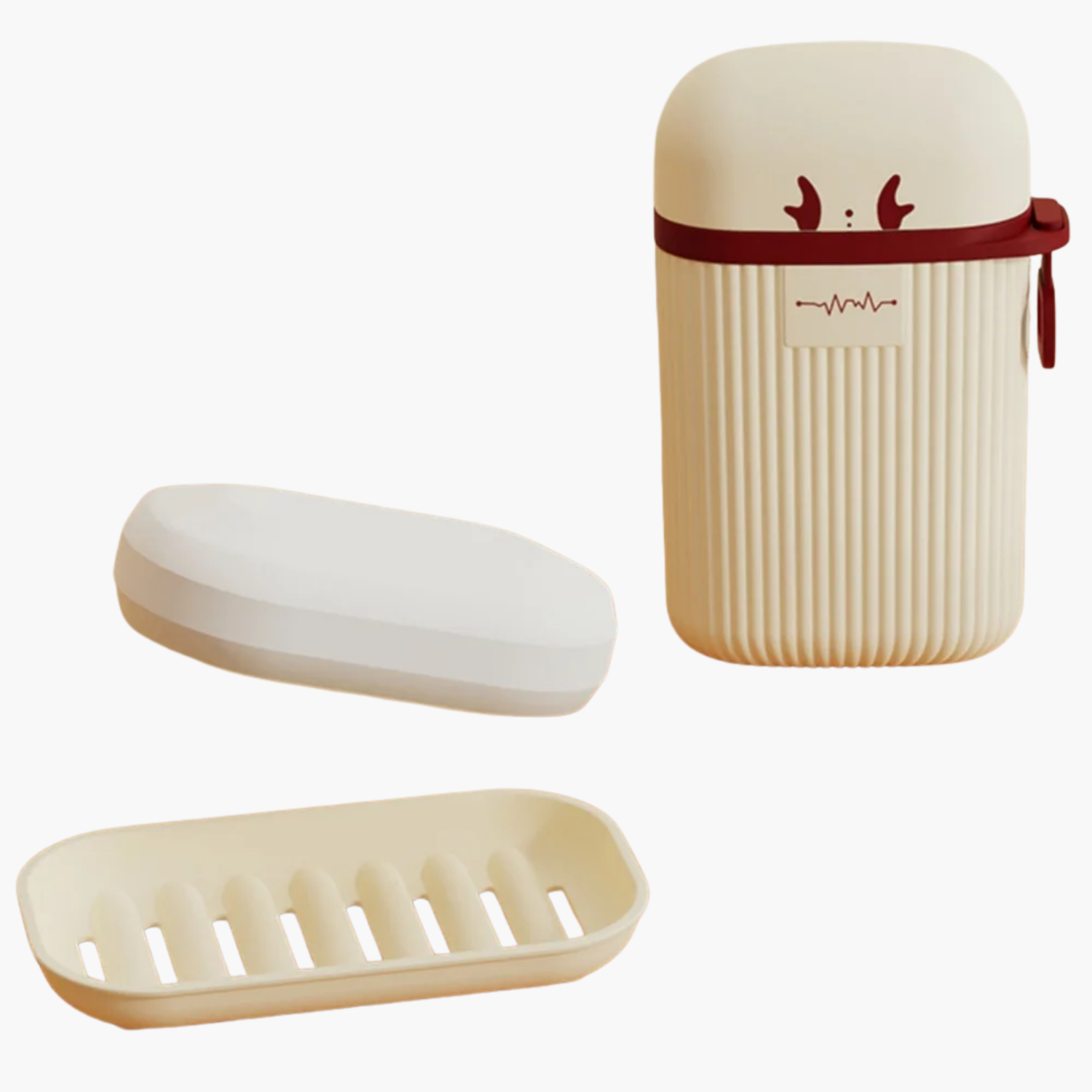 Porte-savon beige premium harmonie naturelle élégante intemporelle 70g stable - Le porte savon