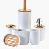 Porte-savon brosse à dents 2-en-1 premium, organisateur salle de bain design moderne