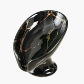 Porte-savon céramique design feuille avec drainage optimal pour salle de bain
