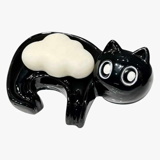 Porte-savon chat mignon décoratif céramique - design enfants adultes salle de bain Le Porte Savon
