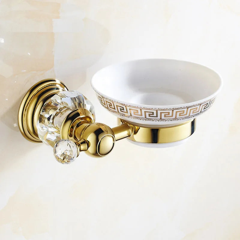 Porte-savon cristal transparent perspective - Premium luxe brillant noble élégant salle de bain raffiné
