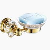 Porte-savon cristal transparent premium luxe - Accessoire salle de bain brillant élégant raffiné noble design
