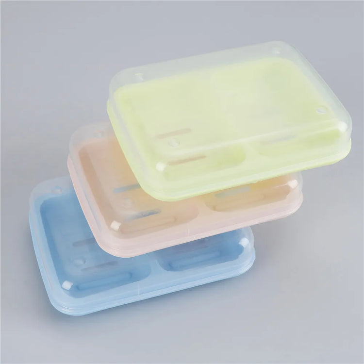 Porte-savon double premium vue détaillée capacité maximale organisé fonctionnel élégant drainage intelligent salle de bain système
