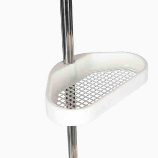 Porte-savon douche télescopique premium ajustable extensible modulable innovation verrouillage sécurisé résistant corrosion salle de bain
