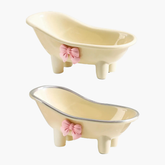Porte-savon forme de baignoire miniature design original - Accessoire salle de bain décoratif premium