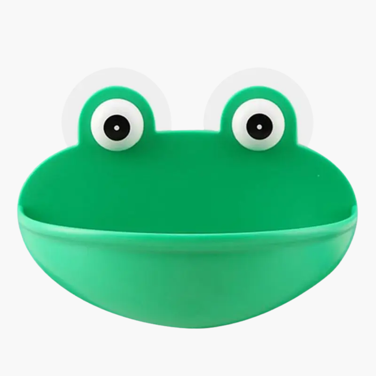 Porte-savon grenouille premium design amusant enfants ludique - 87g couleurs vives expression souriante sans BPA