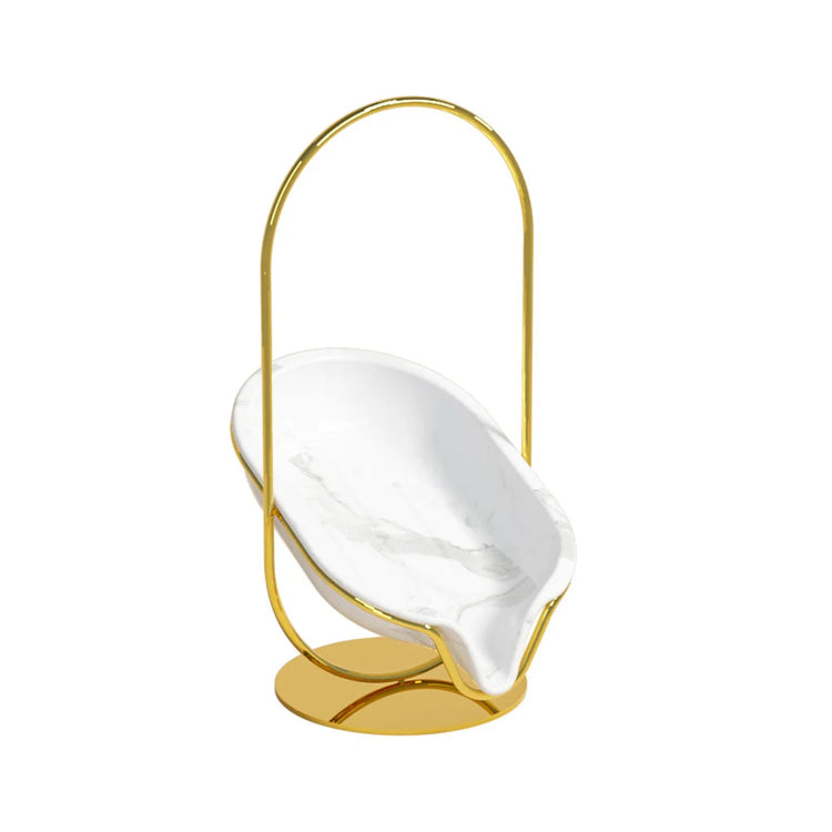 Porte-savon inoxydable drainage intégré - Support savon acier brossé évacuation eau optimisée
