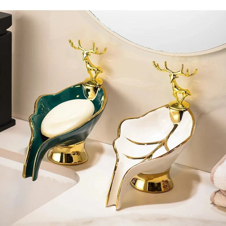 Porte-savon luxe finition exception artisanale - Design premium matériaux nobles sophistiqué
