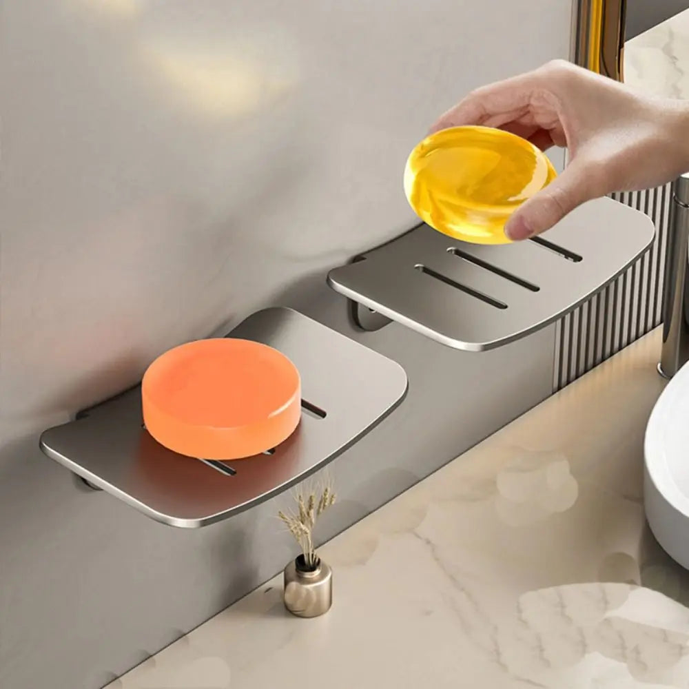 Porte-savon métallique industriel finition premium - Accessoire salle de bain robuste design contemporain antidérapant
