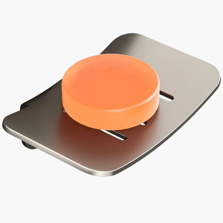 Porte-savon métallique premium design industriel contemporain - Accessoire salle de bain métal anti-corrosion style loft moderne