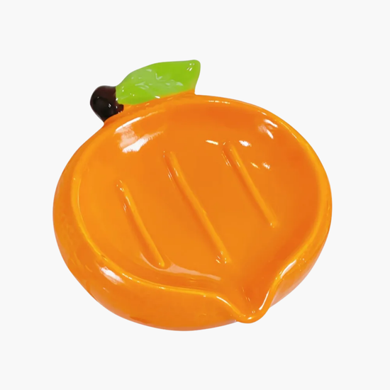 Porte-savon orange céramique premium vitaminé énergisant coloré moderne élégant énergie positive chromothérapie salle de bain