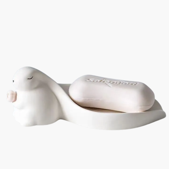 Porte-savon original premium design unique créatif artistique avant-gardiste - 320 grammes céramique haute qualité dimensions 13x10x4cm exprime personnalité