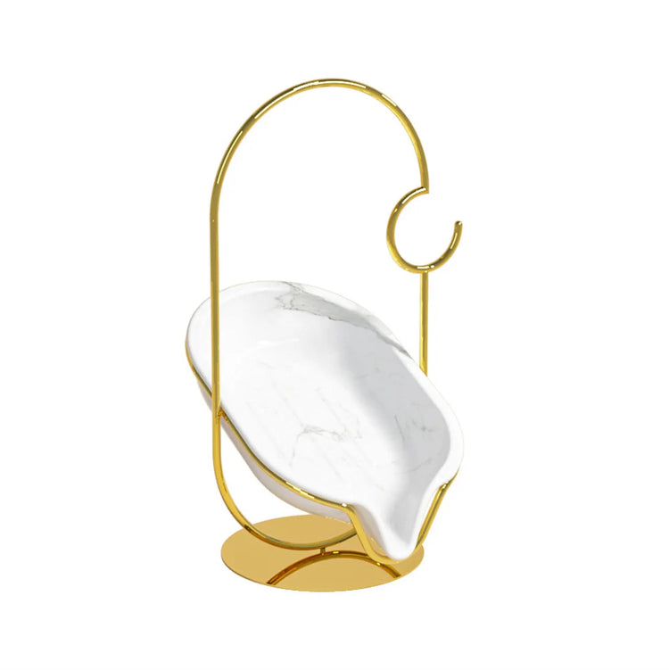 Porte-savon premium acier inoxydable 641g - Support savon robuste finition brossée anti-traces
