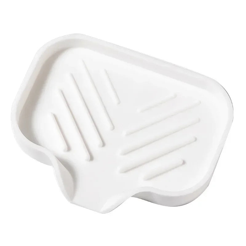 Porte-savon silicone noir design contemporain accessoire indispensable salle de bain
