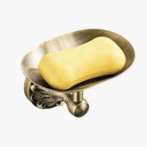 Porte-savon vintage rétro système drainage ingénieux fonctionnel - rainures délicatement ciselées évacuation optimale eau préserve savons artisanaux