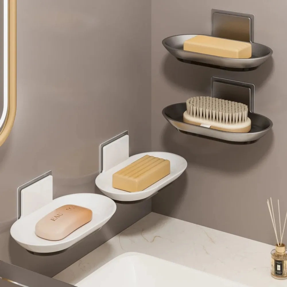Support savon antidérapant vue détaillée - Base stable sécurisée adhérence parfaite
