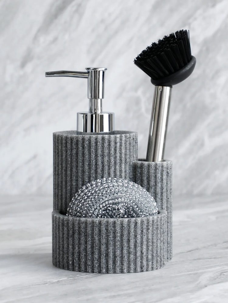 Distributeur savon cuisine premium utilisation pompe évier hygiénique résistant graisses activation facile mains mouillées grasses cuisine
