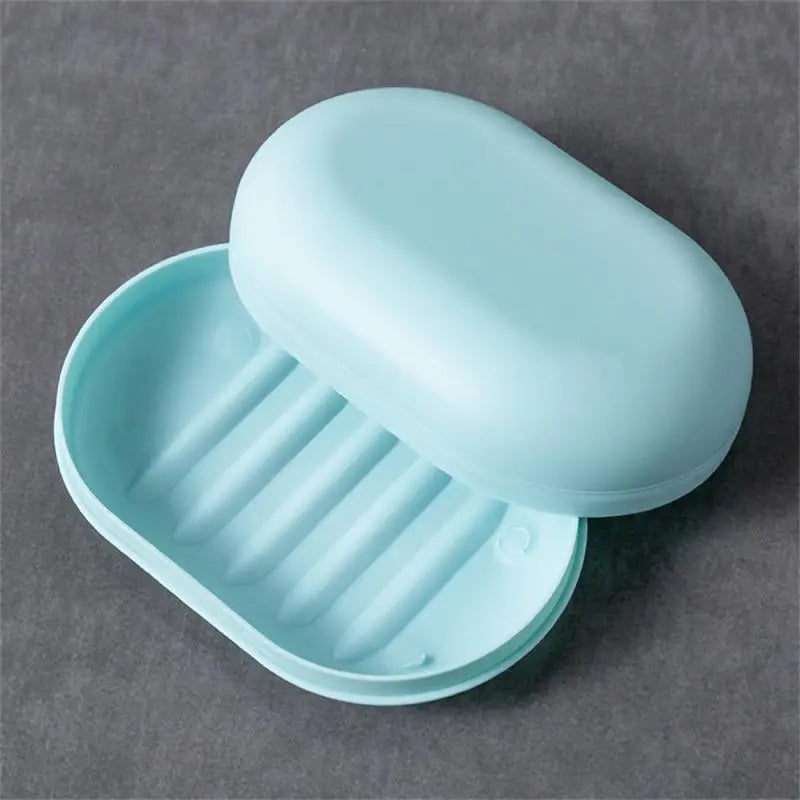 Porte-savon bleu moderne installation -Accessoire déco coloré rafraîchissant
