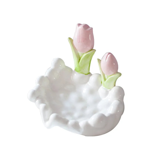 Porte-Savon Fleur Décoratif - Design Romantique Élégant Salle de Bain