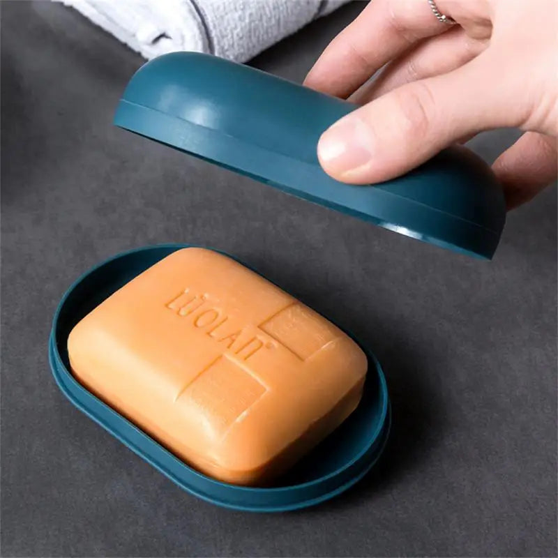 Porte-savon bleu vibrant vue détaillée - Finition anti-décoloration durable
