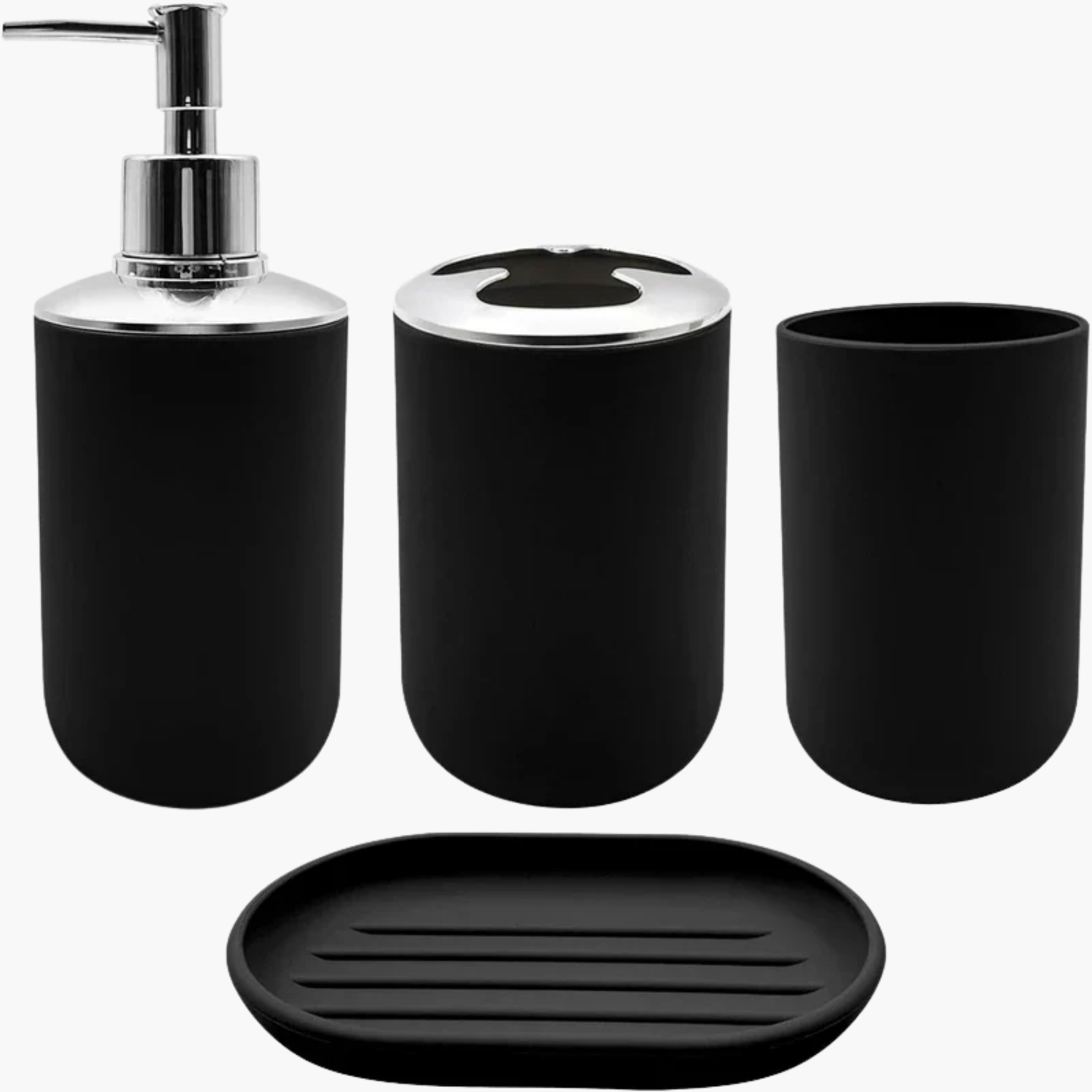 Set porte-savon salle de bain premium ensemble complet coordonné - Accessoires salle de bain design moderne