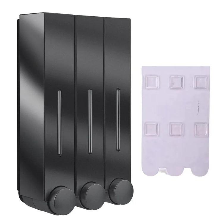 Support moderne porte-savon liquide - Organisateur ergonomique flacons gel douche pour cabine de douche
