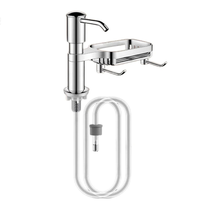 Distributeur savon évier cuisine premium pompe liquide hygiénique - Résistant graisses accessoire moderne professionnel
